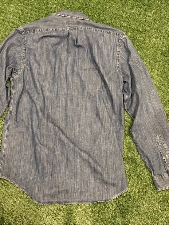Ralph Lauren Blue Denim Button-Down Shirt - Picture 2 of 4